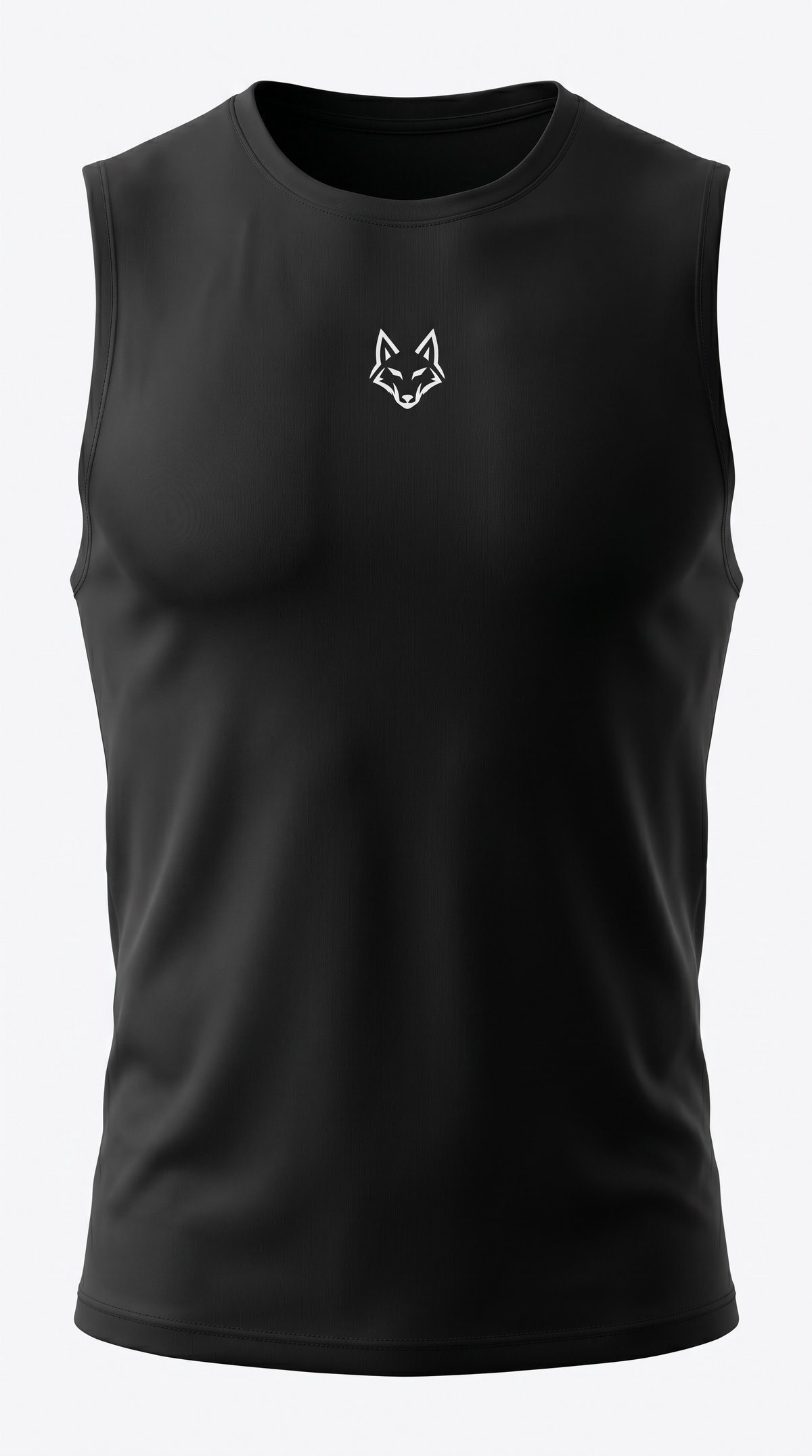 SAVAG3 men's sleeveless performance workout tank top in white