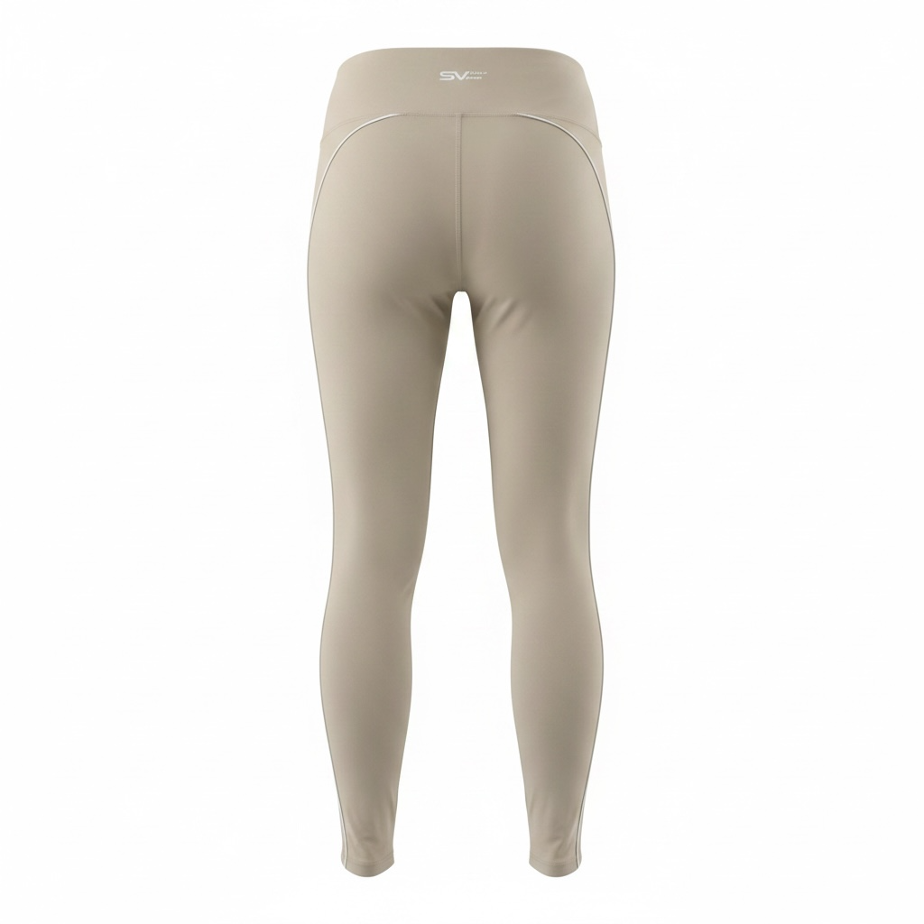 Rear view of the SAVAG3 ATHENA™ performance leggings showcasing the supportive high-rise waistband and premium technical fabric.
