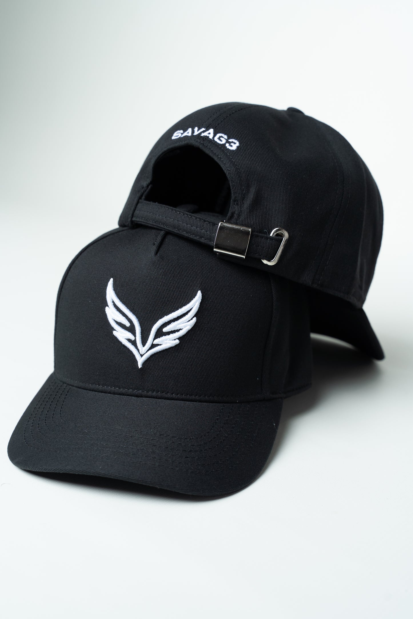 Premium black SAVAG3 Classic Cotton Cap with embroidered logo and minimalist everyday design.