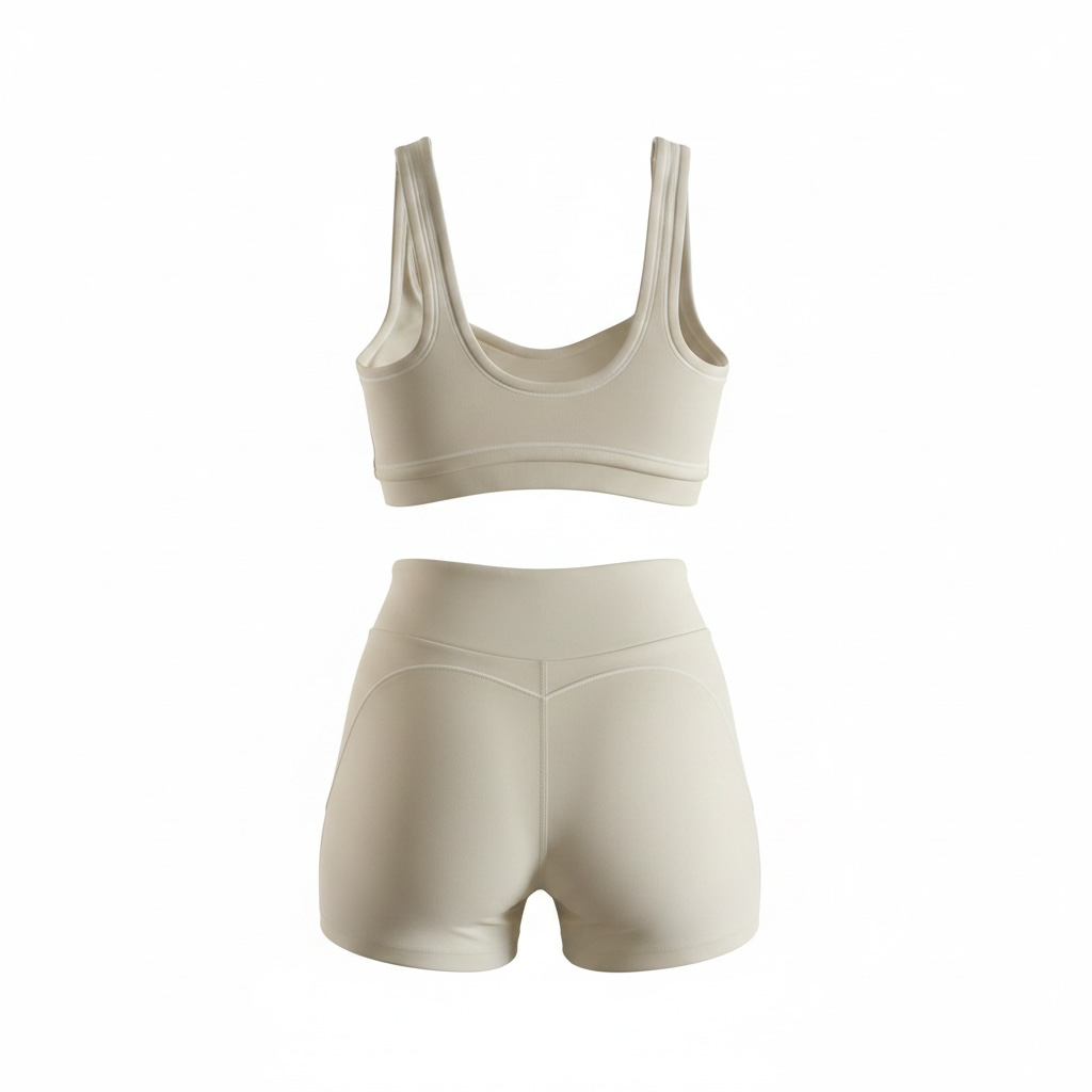 Woman's SAVAG3 HERA™ premium activewear set featuring a performance sports bra and high-waisted shorts designed for gym workouts, Pilates, yoga, and everyday wear.